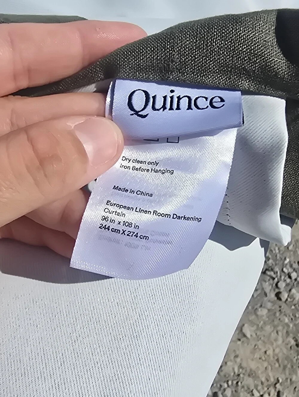 Quince 96x108 European Linen Room Darkening Curtain Panel Hunter Green 96